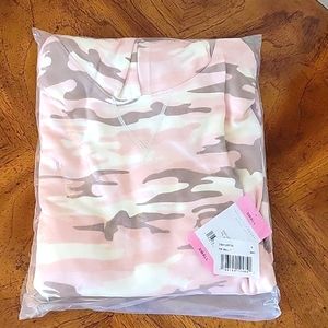 Social Standard by Sanctuary Lounge, Pajama Short Set, Small, Pink Camo, NWT